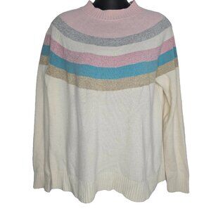 Boden Sweater Women's Small‎ Wool Cashmere Striped Helena Metallic Striped Top